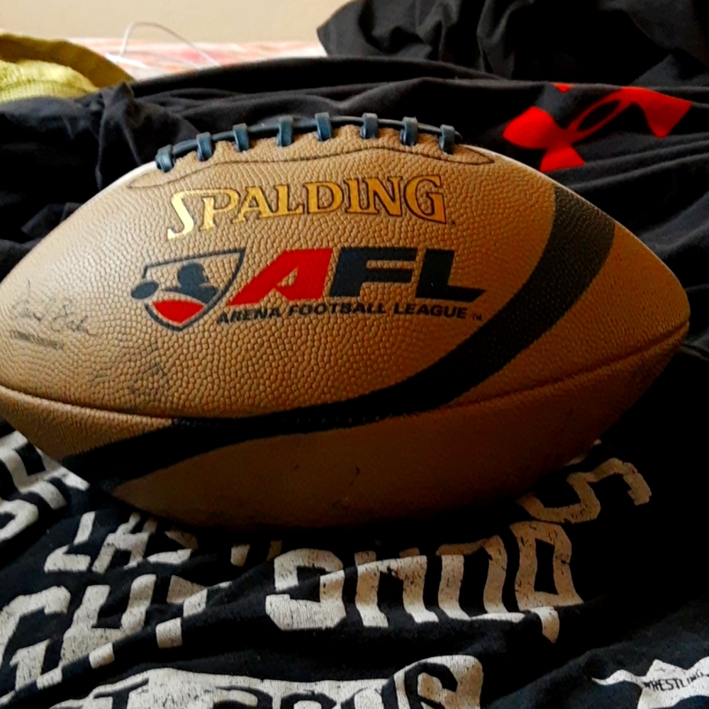 Signed Football by players Arena Bowl X1X